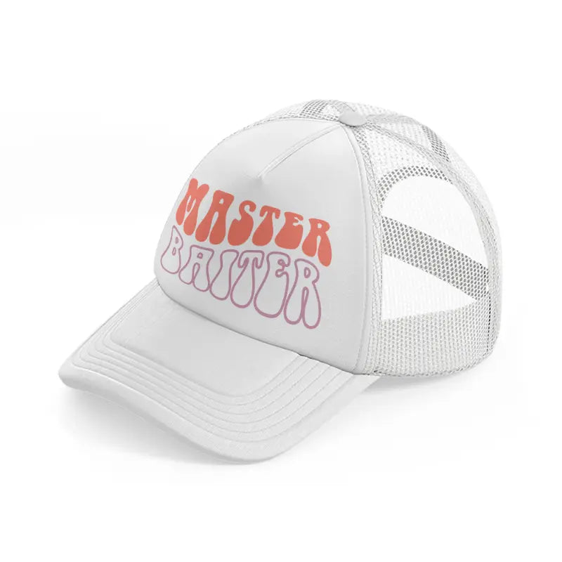 master baiter-white-trucker-hat