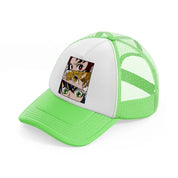 demon slayer lime green trucker hat