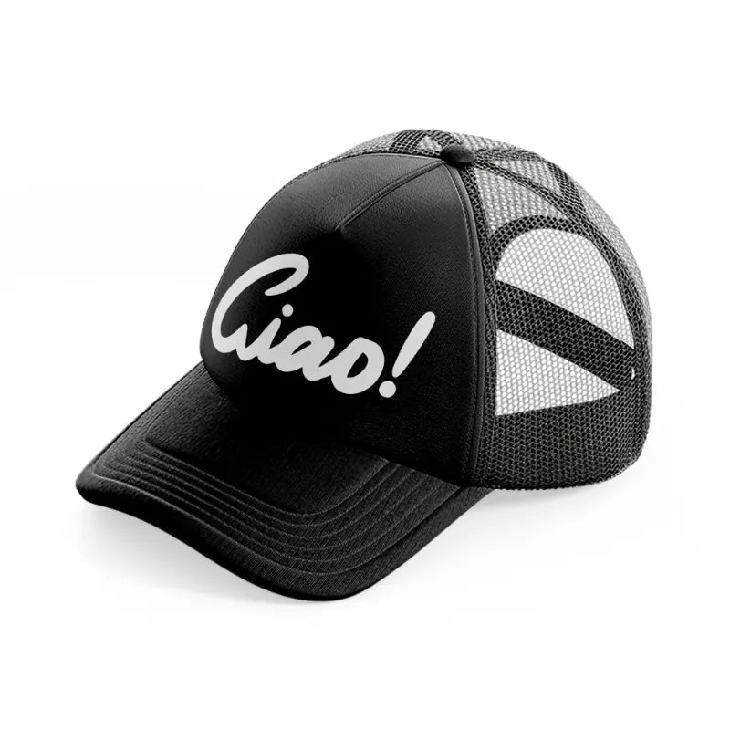 ciao black black trucker hat