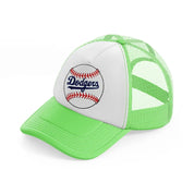 dodgers ball-lime-green-trucker-hat