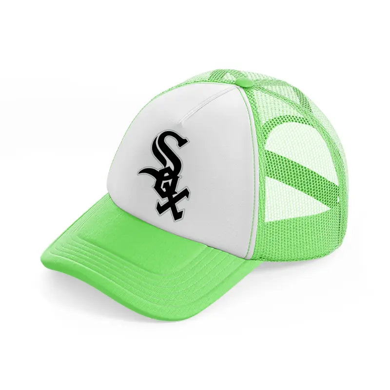 chicago white sox emblem-lime-green-trucker-hat