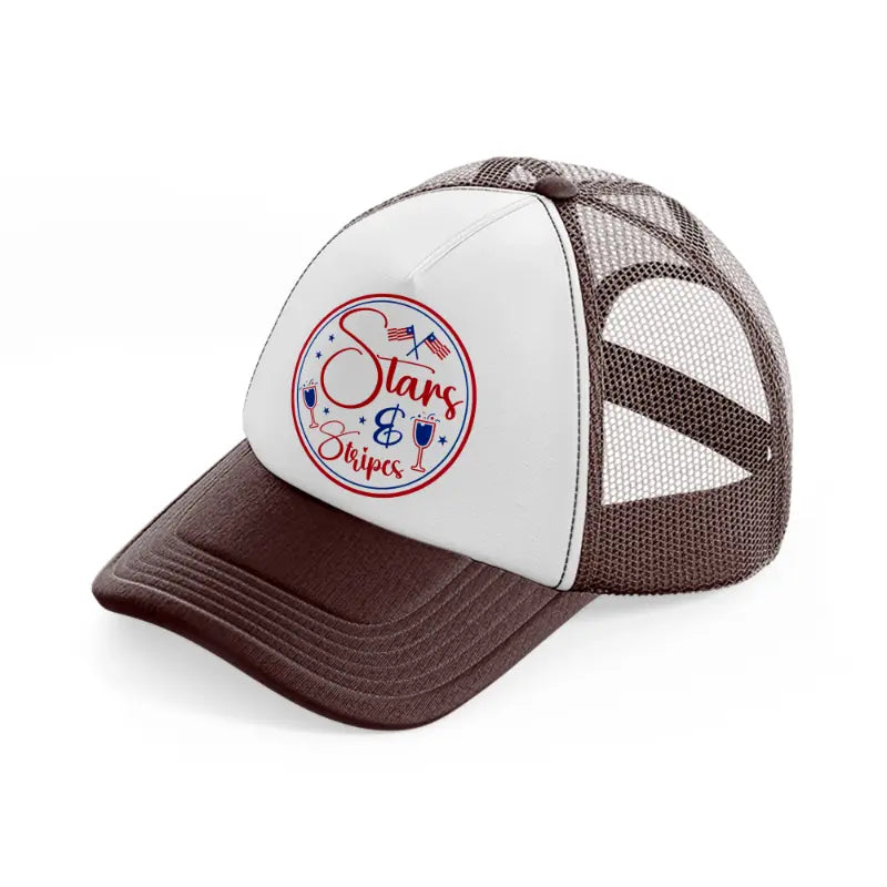 stars & stripes-01-brown-trucker-hat