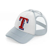 texas rangers emblem-grey-trucker-hat