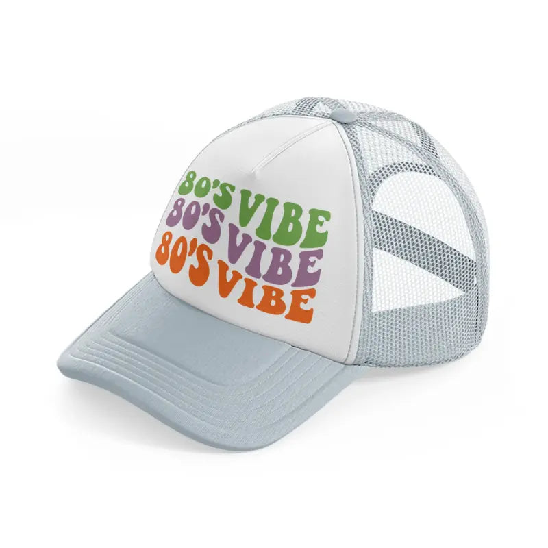 80's vibe-grey-trucker-hat