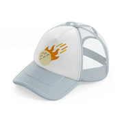 yellow golf ball-grey-trucker-hat
