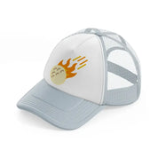 yellow golf ball grey trucker hat