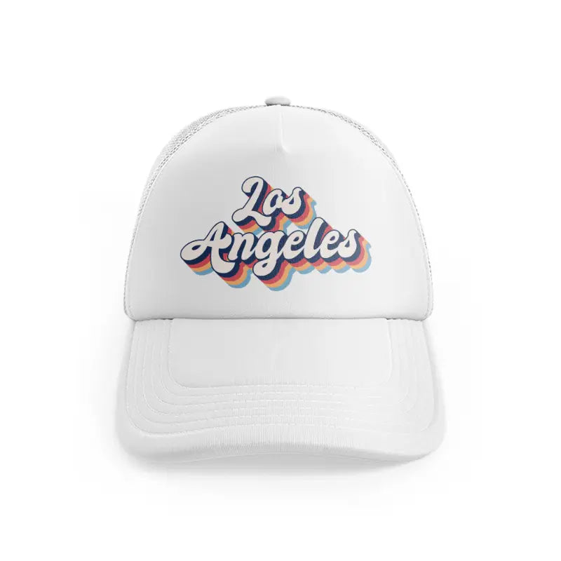 los angeles white trucker hat