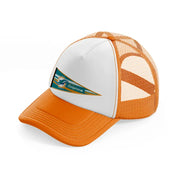 miami dolphins flag-orange-trucker-hat