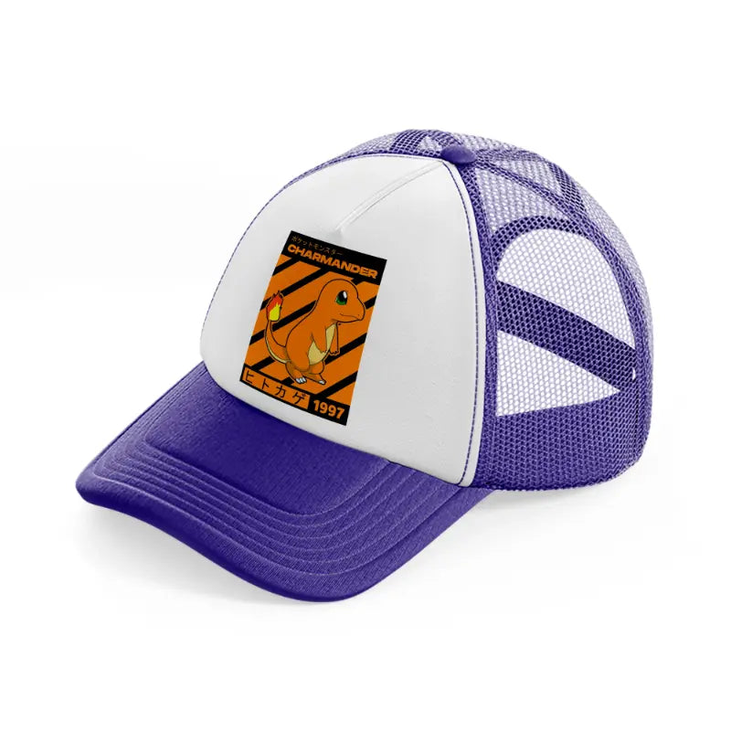 charmander purple trucker hat