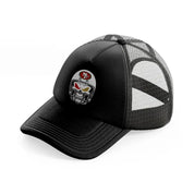 49ers skeleton helmet-black-trucker-hat