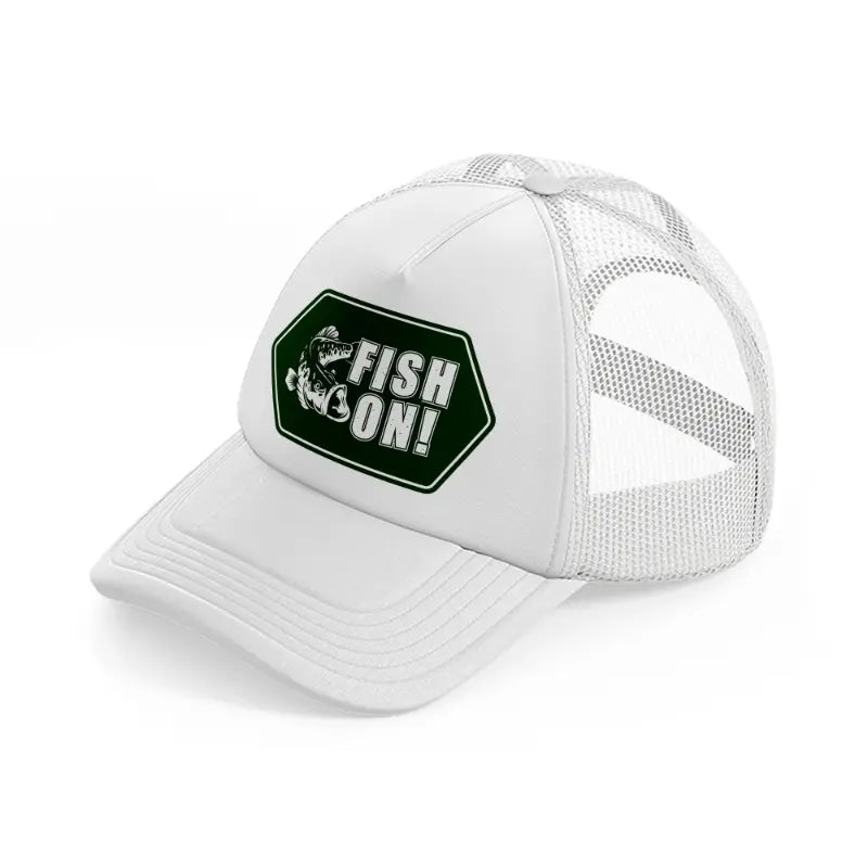 fish on! green-white-trucker-hat