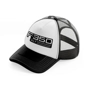 f.350 xlt black and white trucker hat