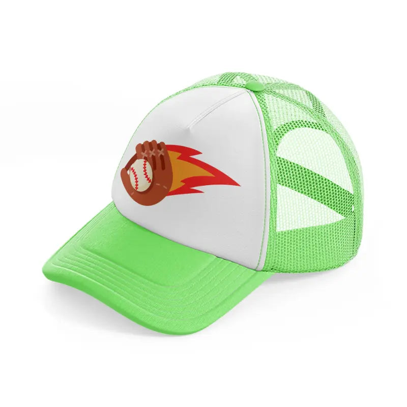 baseball catch-lime-green-trucker-hat