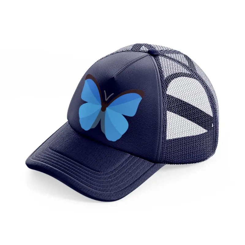 051 butterfly 30 navy blue trucker hat