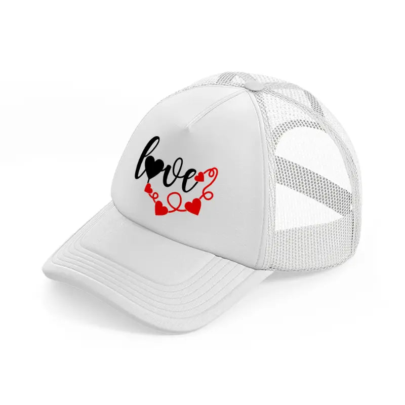 love b&r white trucker hat