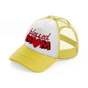 blessed mom-yellow-trucker-hat