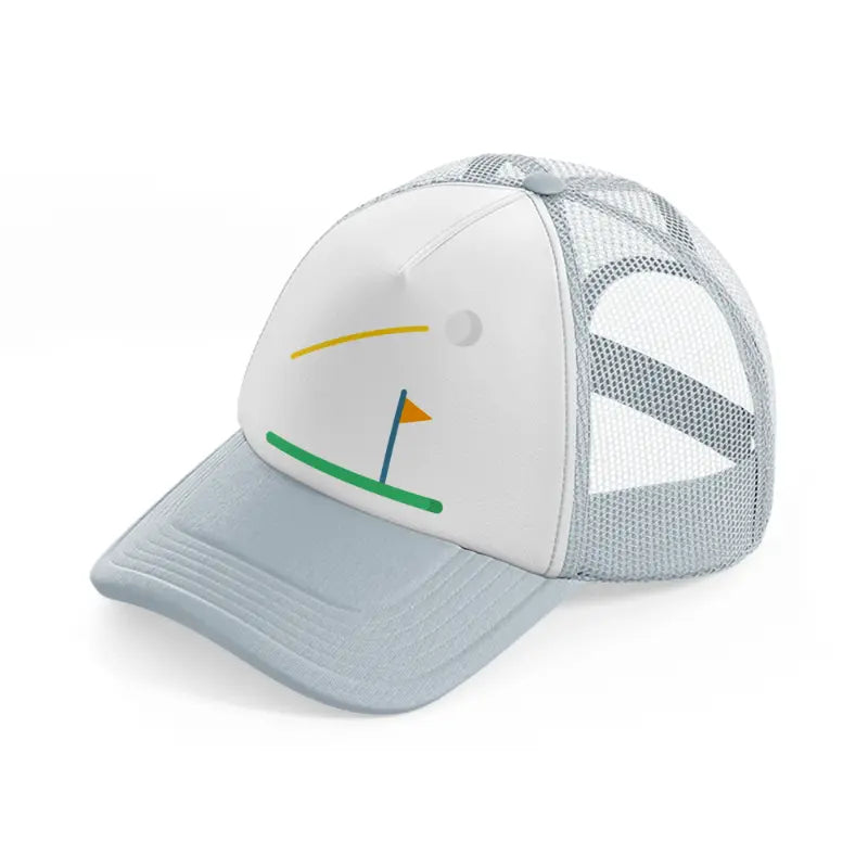 golf cartoon-grey-trucker-hat