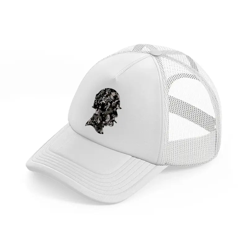 camo soldier-white-trucker-hat