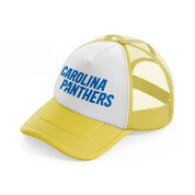 carolina panthers text-yellow-trucker-hat