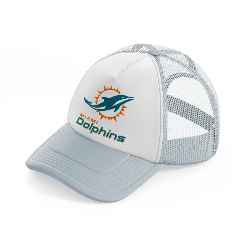 miami dolphins supporter-grey-trucker-hat