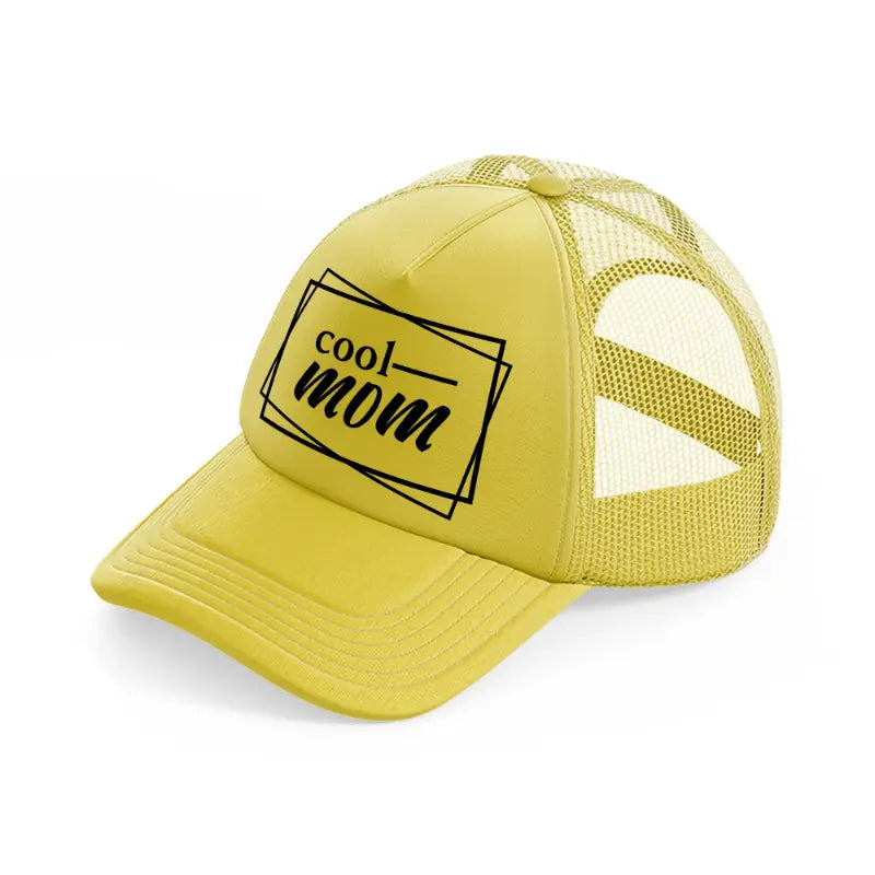 cool mom design gold trucker hat