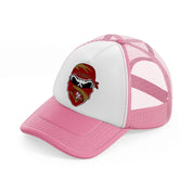 49ers fan-pink-and-white-trucker-hat
