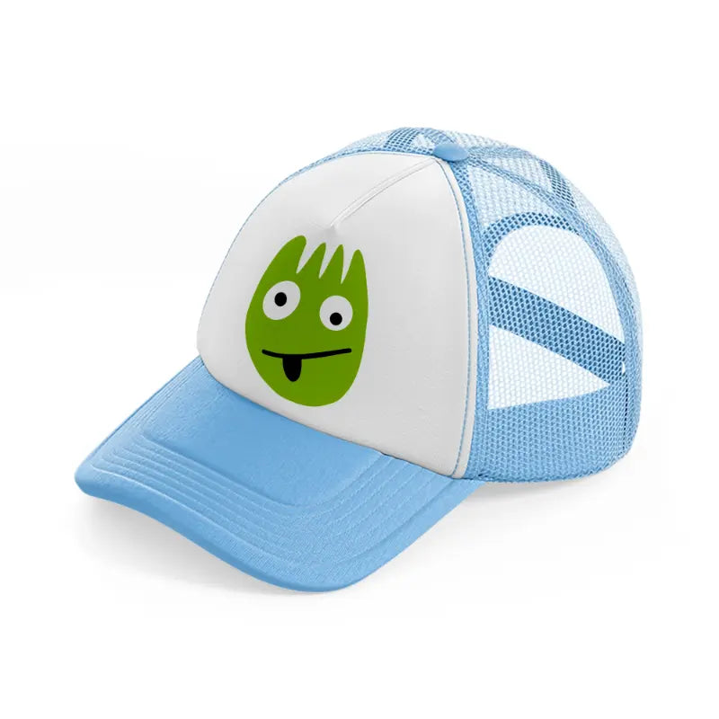 silly monster-sky-blue-trucker-hat