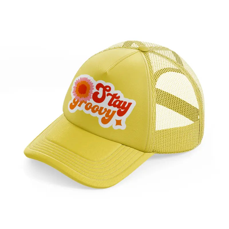 retro positive stickers (8) gold trucker hat