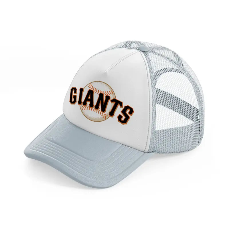 san francisco giants ball-grey-trucker-hat