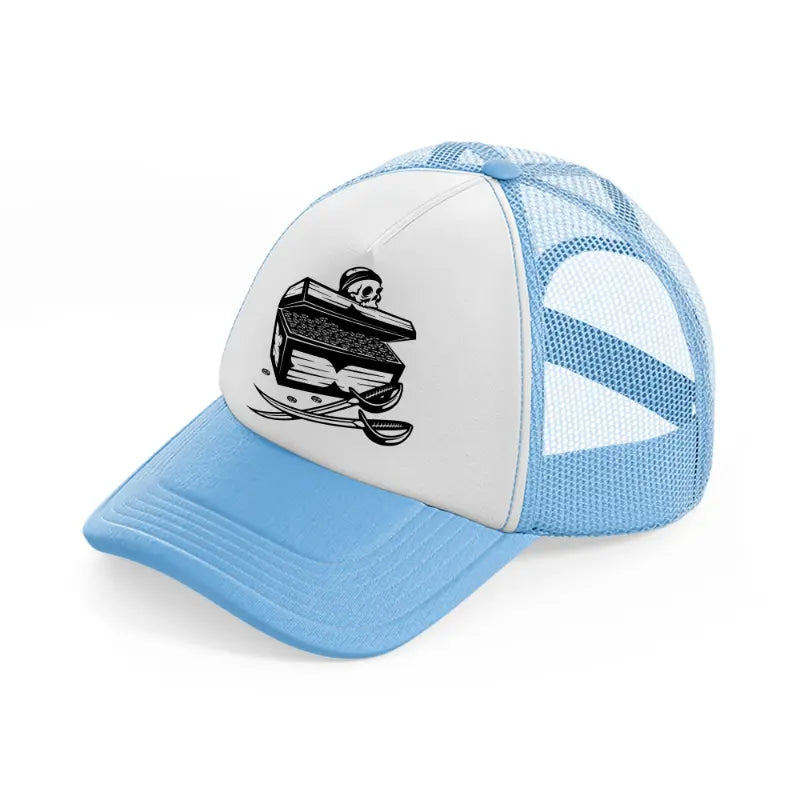 treasure chest-sky-blue-trucker-hat