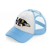 love baltimore ravens-sky-blue-trucker-hat