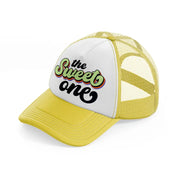 the sweet one yellow trucker hat