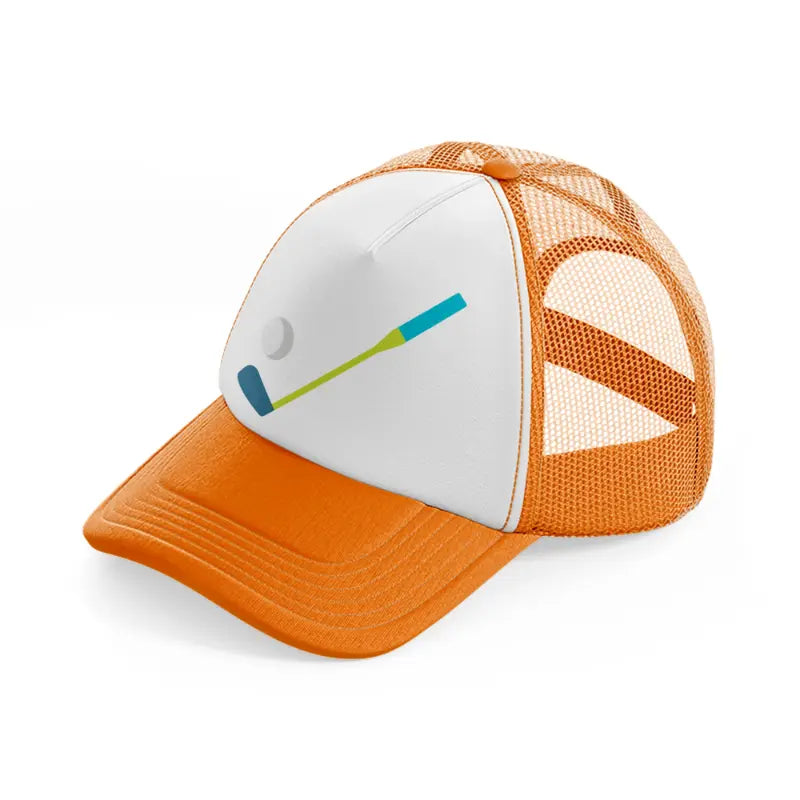 golf stick blue-orange-trucker-hat