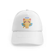 kitty white trucker hat