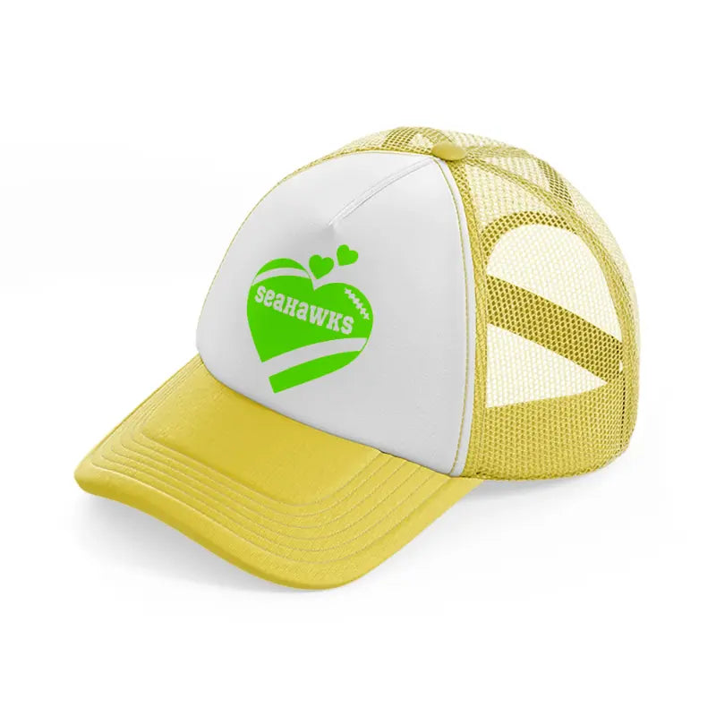 seattle seahawks lover yellow trucker hat