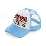 hippie mama (1) sky blue trucker hat