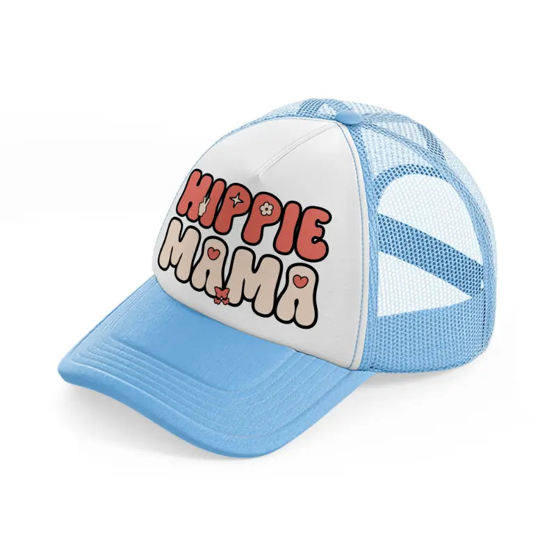 hippie mama (1)-sky-blue-trucker-hat