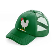 049 rooster green trucker hat