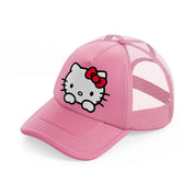 hello kitty basic pink trucker hat