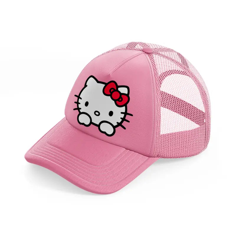 hello kitty basic-pink-trucker-hat