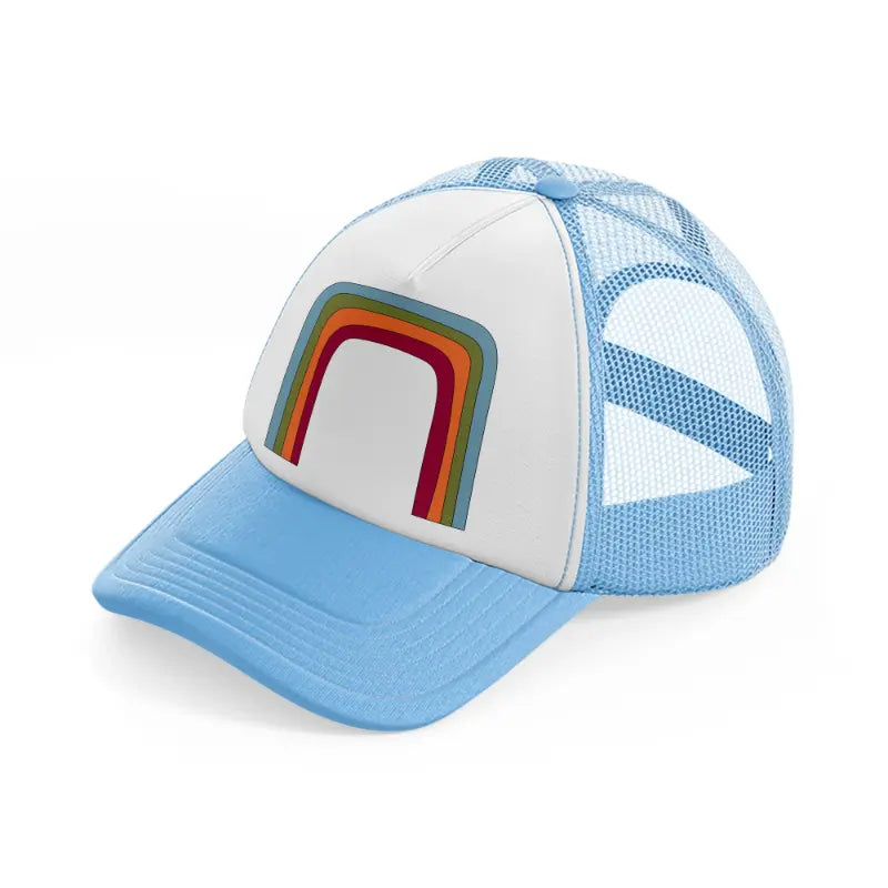 groovy shapes 02 sky blue trucker hat