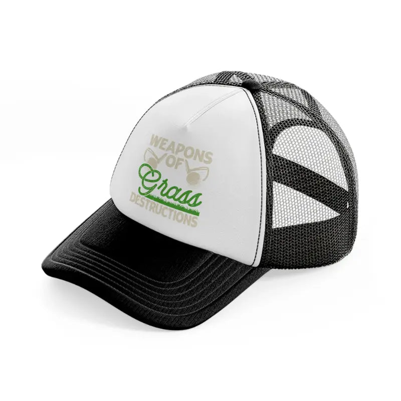 weapons of grass destructions green black and white trucker hat