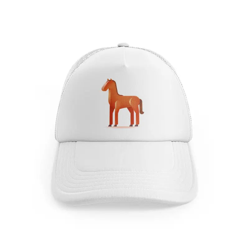 001-horse-white-trucker-hat
