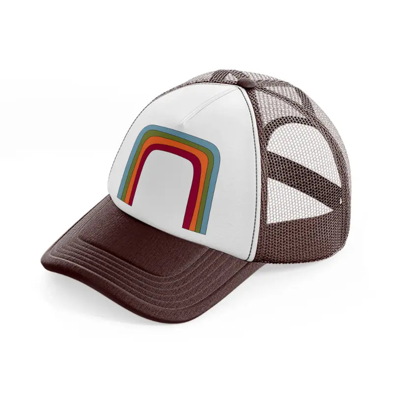 groovy shapes 02 brown trucker hat