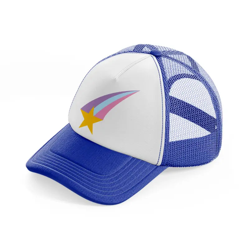 shooting star-blue-and-white-trucker-hat