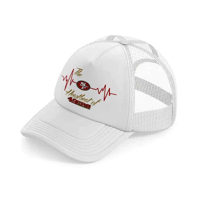 heartbeat of 49ers-white-trucker-hat