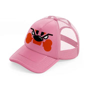 cleveland browns minimalistic-pink-trucker-hat