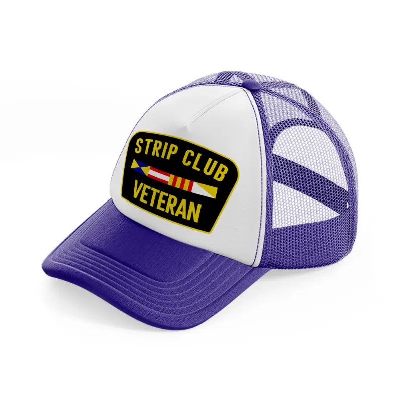 Strip Club Veteran purple Trucker Hat