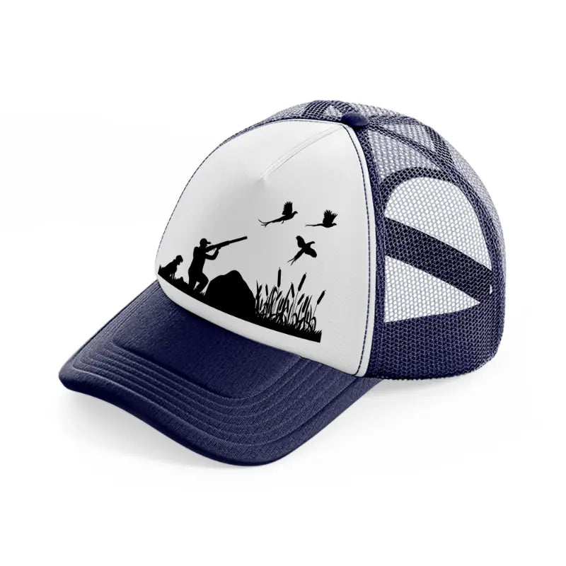 hunting-navy-blue-and-white-trucker-hat