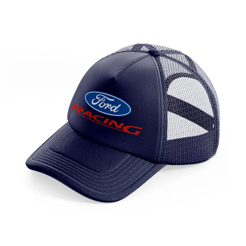 ford racing navy blue trucker hat